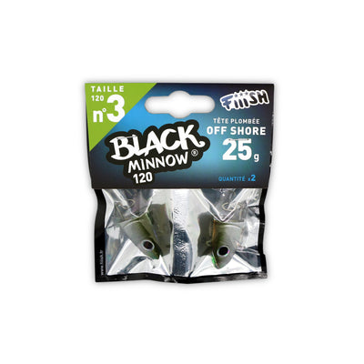 Fiiish Black Minnow Jig Heads Search No.3 25 gr - Water Wolves Fishing Store