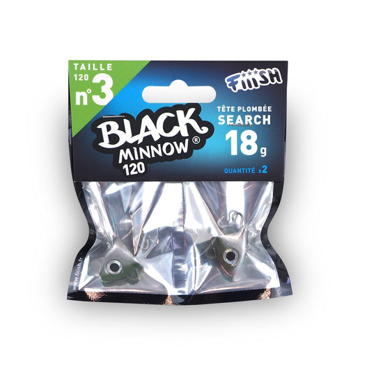 Fiiish Black Minnow Jig Heads Search No.3 18 gr - Water Wolves Fishing Store