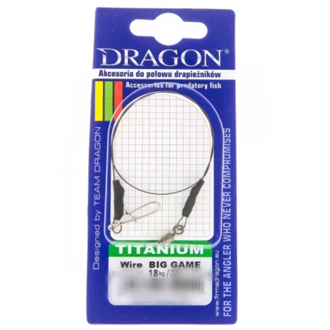DRAGON TITANIUM WIRE BIG GAME ONDERLIJN - 18 kg/40cm